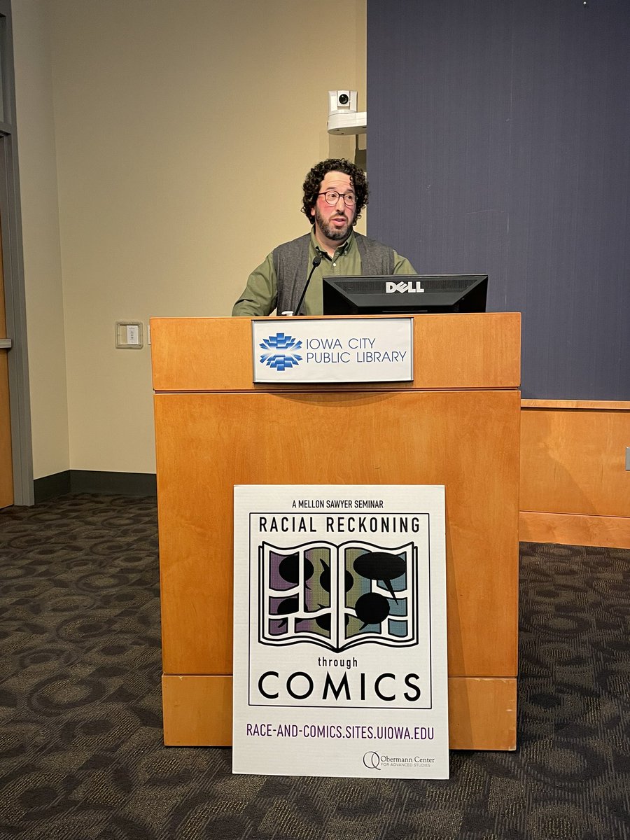 ComicsReckoning's tweet photo. We’re starting! Join us in person @ICPL or online! https://t.co/RzqtBHyHwR
NOW: Darieck Scott on "The World as Wakanda: Meditations on Fantasy, Utopia, and Super-powers." https://t.co/gdMs0K56TG