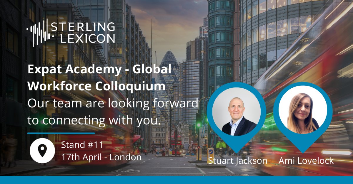 Sterling Lexicon are excited to be supporting the Expat Academy Ltd, Global Workforce Colloquium in London on 17th April 2023.
Stuart Jackson (MBA) &amp; Ami Lovelock look forward to connecting with you in the Community Hub.
#expatacademy #globalmobility #learning #SterlingLexicon