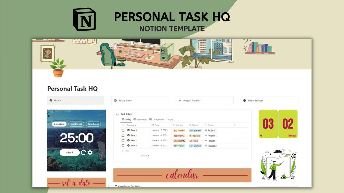 iamsourabhshen's tweet image. 🚨ANNOUNCEMENT🚨

I have built the Personal Task HQ @NotionHQ template

Are you struggling to keep track of your tasks and projects? Get organized &amp;amp; achieve your goals with all-in-one Personal Task HQ

Reply 👋 below &amp;amp; retweet, and I will DM you the link!!!

(Must be following)