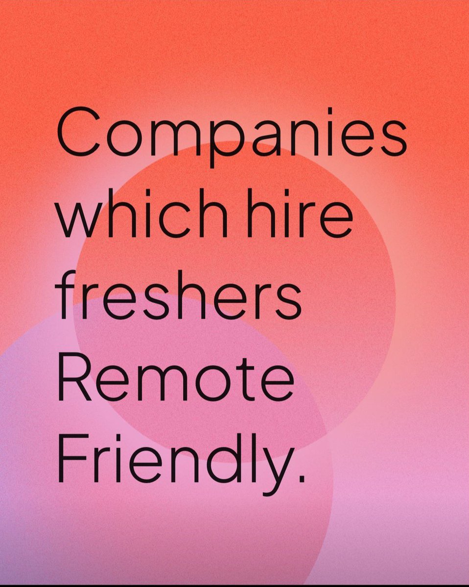 AdarshChetan's tweet image. Companies which hire freshers Remote Friendly kindly save it &amp;amp; share it 🙌💯

A Thread 🧵