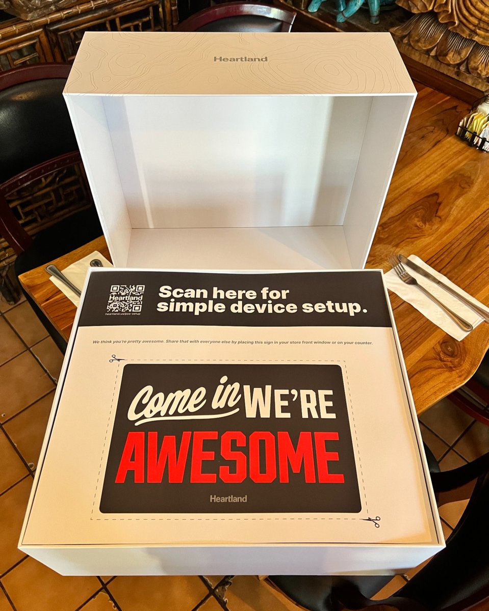 posspecialists's tweet image. Our Friends at @Heartlandhpy are very clever!
Love the box our POS comes in. 😀

#PosSpecialists
#AlwaysLocal
#heartlandhpy
#MakeEveryDayWorkBetter