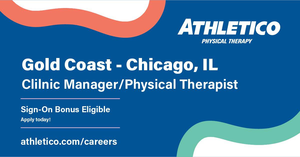 Athletico Gold Coast is #hiring for a Clinic Manager role! If you live within the #Chicago area and are looking to take your career to the next level, click here to learn how you can #GrowWithAthletico -ow.ly/Ho2X50NJb0I