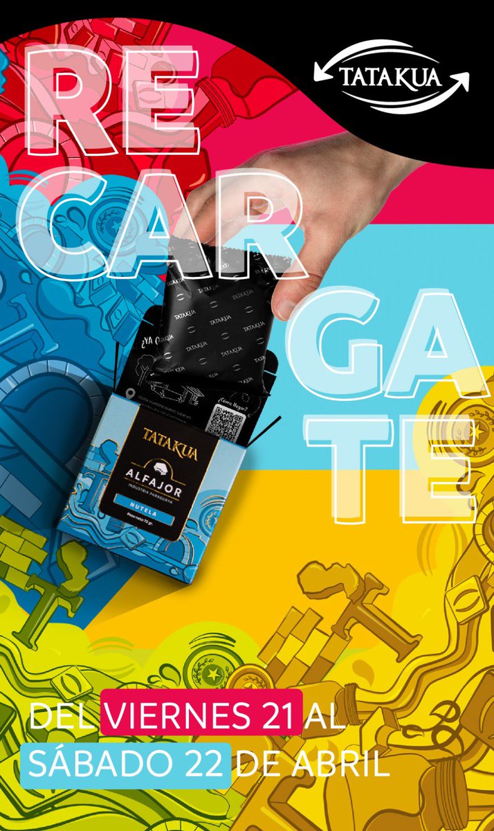 tatakuaalfajor's tweet photo. 📣¡¡PREPARATE!! 📣📣📣📣
VOLVIO RE-CAR-GA-TE TATAKUA 21 y 22 de abril
⏰Abrimos de 09:00 a 20:00 horas🤓
Te esperamos RECARGADOS🔁 buena onda❤️ y alfajores deliciosos😍 en TATAKUA COSTANERA
#recargate #descuento #promo #tatakuacostanera #tatakuaalfajores https://t.co/0kkq1yKKNj
