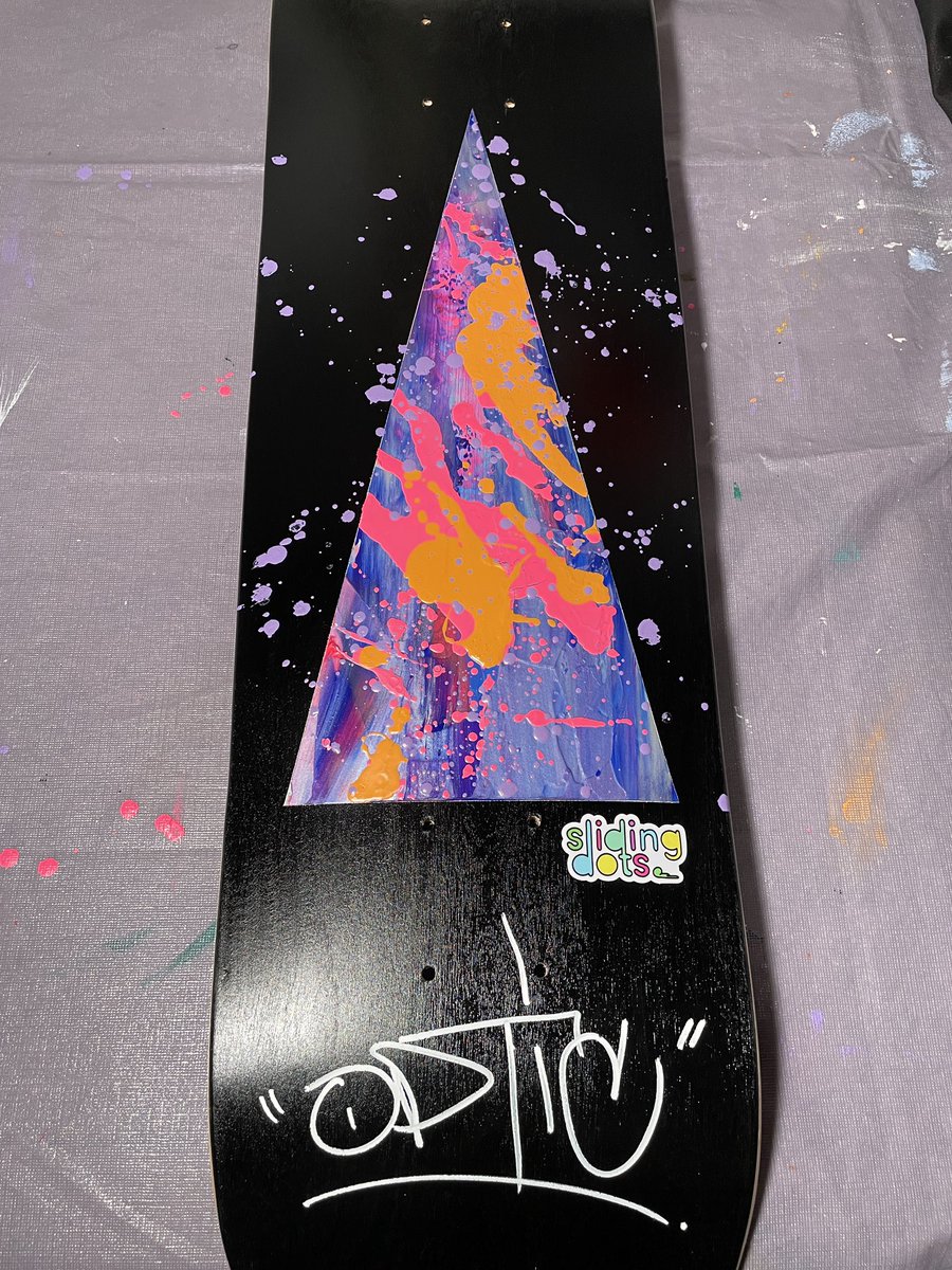 beatsbyoptic's tweet photo. Commissions for @slidingdots custom canvases or skateboard decks is back open! 
DM me if interested. Appreciate your support. https://t.co/u3kZPelsDD