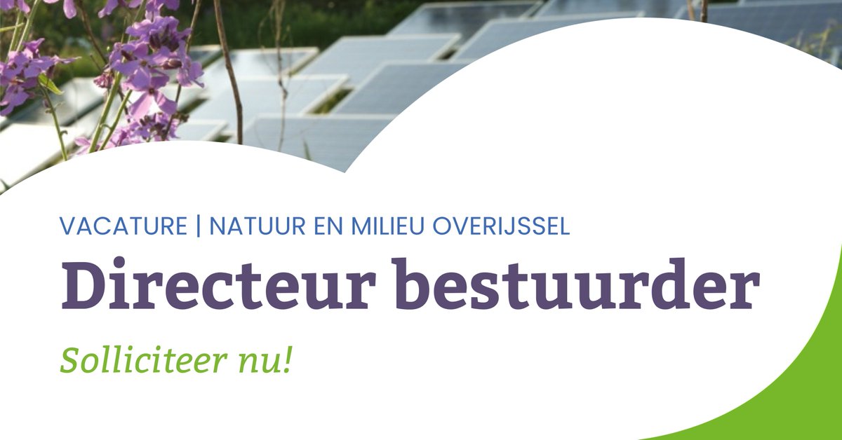 👉 Vacature: @natuurmilieuov zoekt een directeur bestuurder.
Wil jij je in deze rol inzetten voor een mooi en duurzaam Overijssel? 💚 Lees meer en solliciteer direct: natuurenmilieuoverijssel.nl/vacature/direc…

#vacature #duurzaamheid #directeur #overijssel