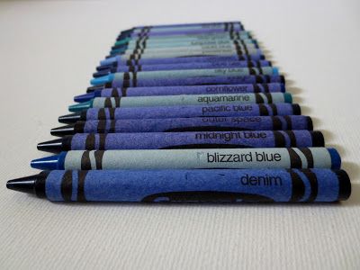 WordWhispers's tweet photo. Today I salute the blue crayon. 
Things colored blue are magical:      
     a robin's eggs      
     any sky before the storm      
     Cookie Monster      
     denim jeans     
Blue hangs with friends: aquamarine, sapphire, turquoise.
Blue calms—the most relaxing of colors. https://t.co/OuqyQRRFbw