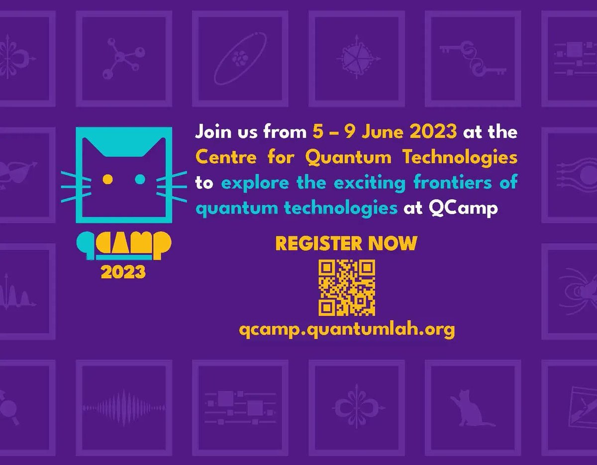 📢 QCamp, our annual summer school on quantum physics and its novel applications, is now open for applications! If you are a pre-university student studying in Singapore and are interested to learn about quantum technologies, please apply by 3 May! 🇸🇬 
qcamp.quantumlah.org