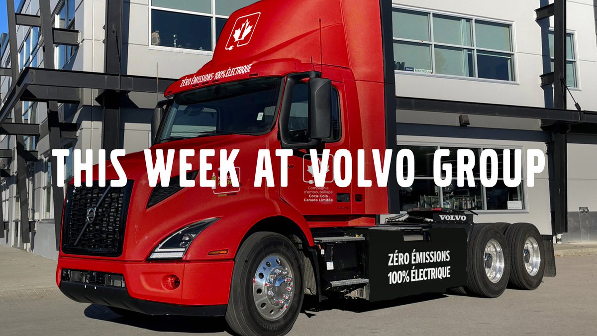VolvoGroup's tweet photo. #VolvoGroupWeek – this week’s highlights:
➡️ Coke Canada Bottling acquires six Volvo VNR Electric trucks @VolvoTrucks
➡️ #CampXbyVolvoGroup adds #Fintech focus area
➡️ @ABVolvoPenta invests in Utility Innovation Group to accelerate electric grid innovation https://t.co/PA1bHH983H