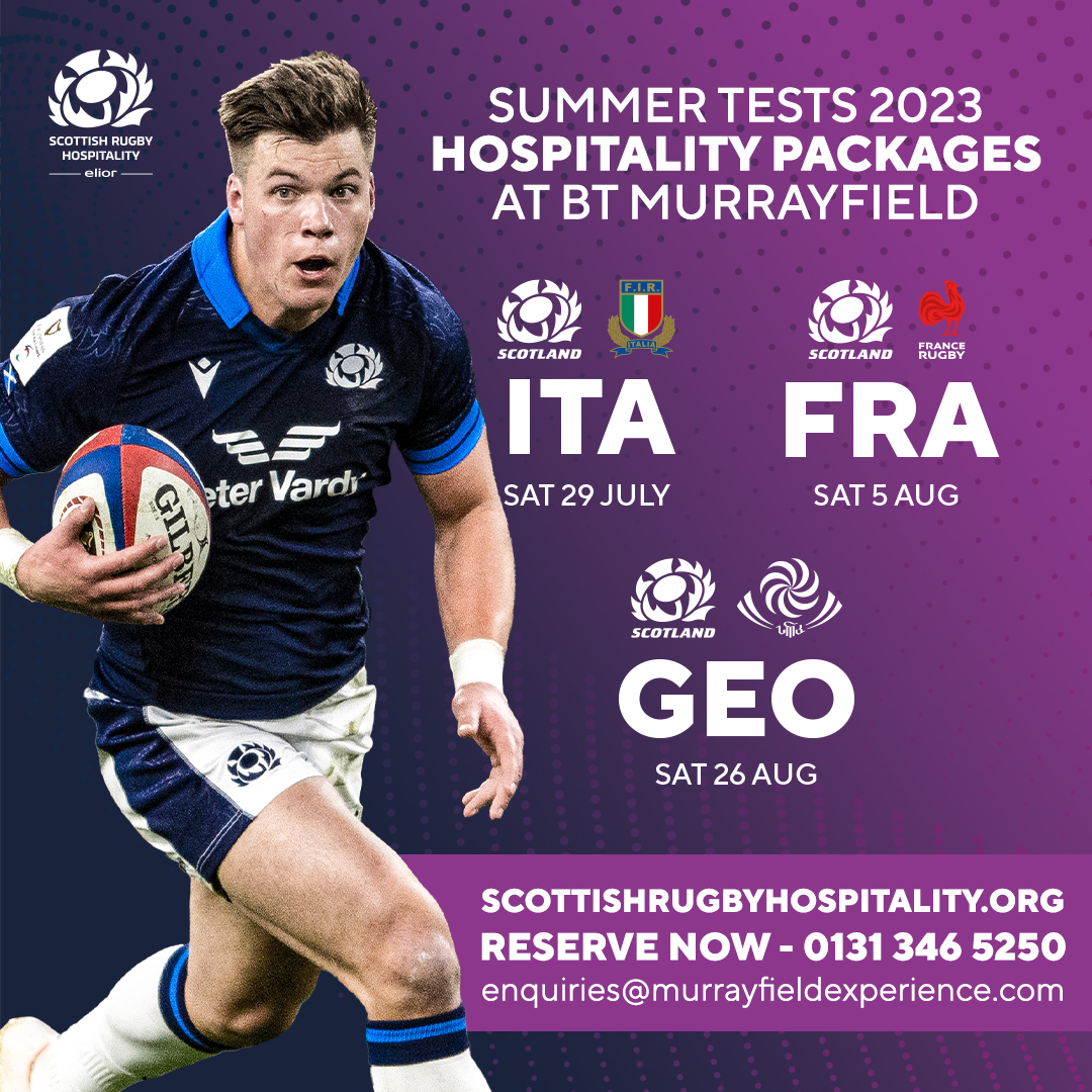 murrayfieldexp's tweet photo. We are NOW ON SALE for our highly anticipated World Cup Warm-up Tests in July and August 🎉🏉
We have released three exciting hospitality packages across three international fixtures so come and see Scotland off in style
#summertests #rugbyworldcup #scottishrugby #btmurrayfield https://t.co/G1DW4FS7fb