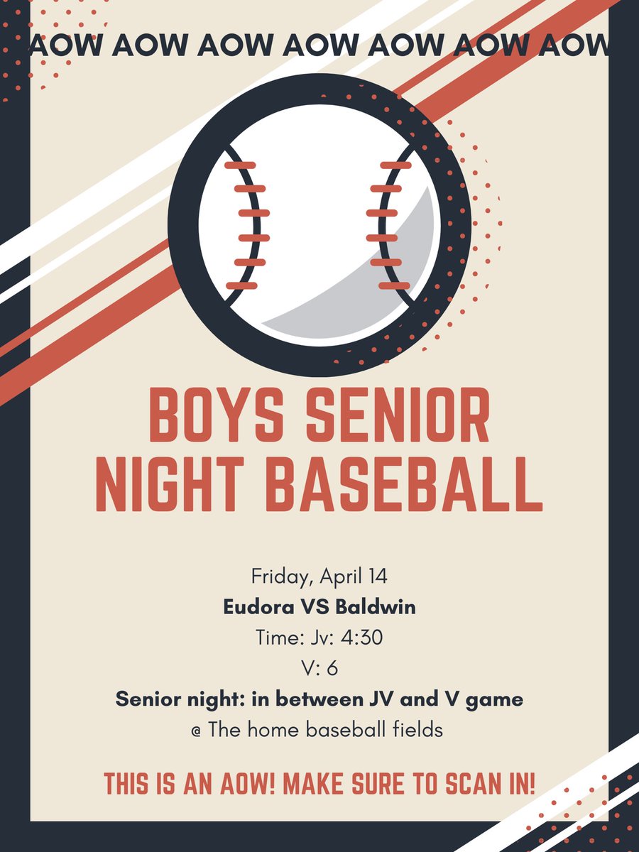 Come out and support your cards tonight at the baseball game! Hope to see you all there! :) this is an AOW all grades are still close, to win the upcoming trips!
