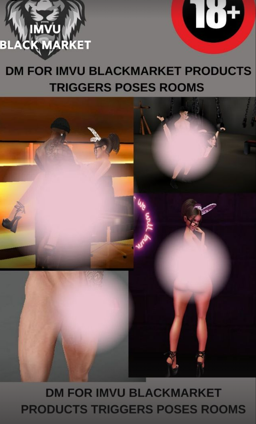 CONTACT FOR BLACK MARKET PRODUCTS 
#imvu #imvublackmarket #imvutrigger #imvunude
#Imvu #ImvuAp #ImvuFemboy #ImvuGay #ImvuHot