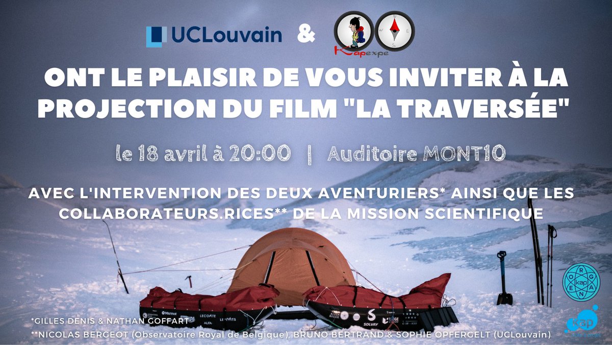18 avril à LLN: projection du film relatant l'épopée du projet "NANOK"! 
(avec entre autres Sophie Opfergelt et Bruno Bertrand, profs à la Fac des Bioingénieurs)