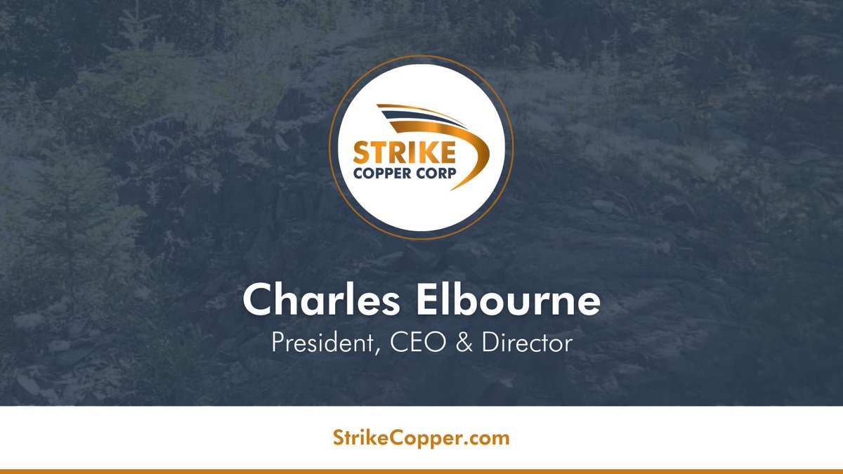 StrikeCopper's tweet photo. ✨ Meet The Team ✨ | Charles Elbourne - President, CEO &amp; Director
Has over 45 years experience in the investment industry, including 25 years involvement in mineral exploration and mining
Learn more ➡️ https://t.co/wSJbSuYtG4 
#coppermining #miningandexploration #miningind ... https://t.co/ycf5F7opkg