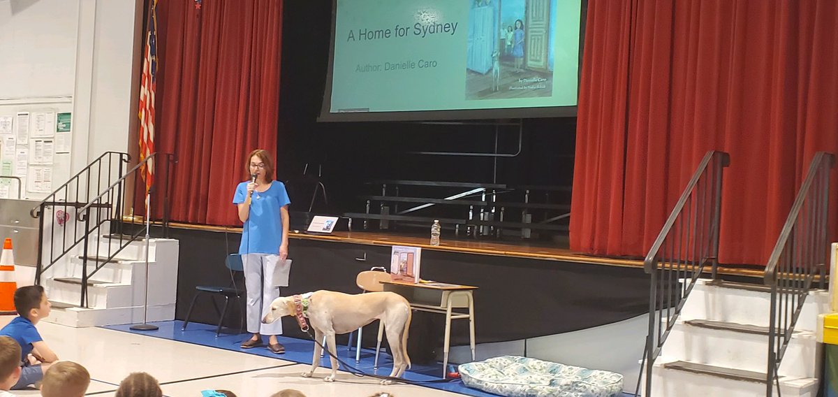 Thank you to @sydneysaluki and Danielle Caro for sharing the amazing story of Sydney with our <a href="/WeAreMPSD/">MPSD</a> #MWstars!  #luckyprincipal #rescuedog