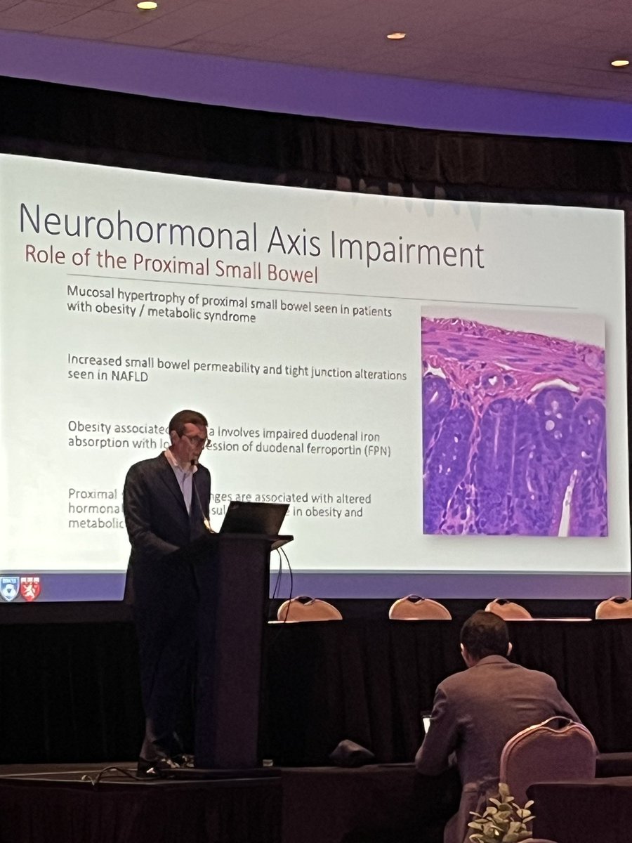 AdvaniRashmiMD's tweet image. Dr. Christopher Thompson @MetabolicEndo discusses the importance of targeting mechanisms of incretin release from the proximal small bowel.

Understanding 🔑 concepts:
✅ Neurohormonal Axis 
✅ Foregut/Hindgut hypothesis

#FESConference #GITwitter #Bariatricendoscopy
