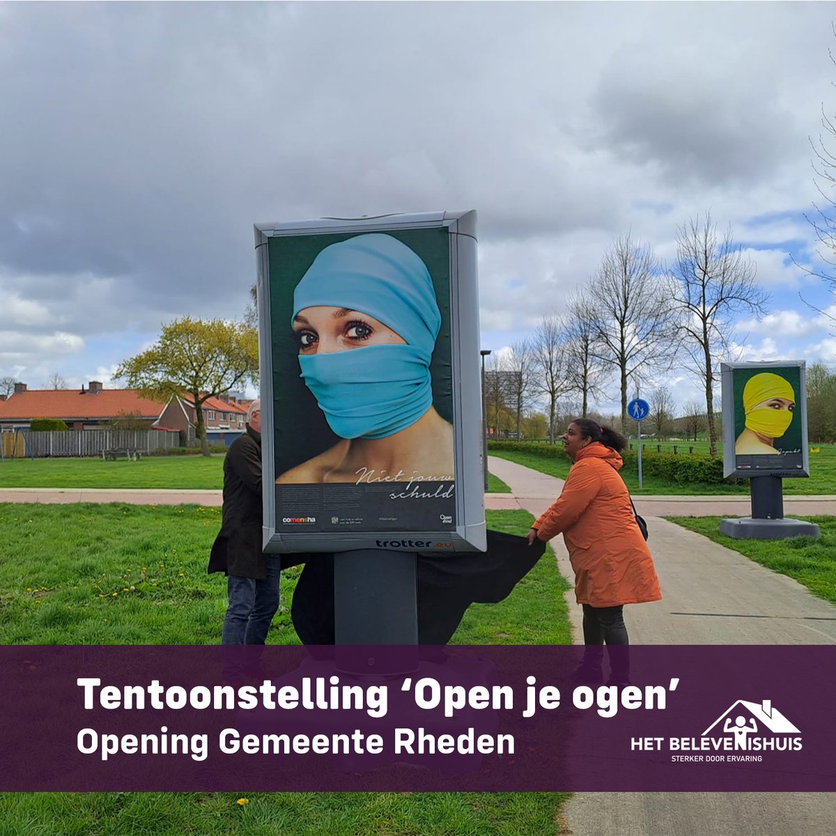 hetbelevenishu1's tweet photo. Gisteren de opening van de tentoonstelling Open je ogen in @gemeenteRheden gehad.  Mooi om hier met Moviere en @CoMensha weer een bijdrage te mogen leveren. Ik hoop dat we ook letterlijk weer de ogen kunnen openen van de iedereen.

#tentoonstelling #openjeogen #mensenhandel https://t.co/bVmgMBl13p