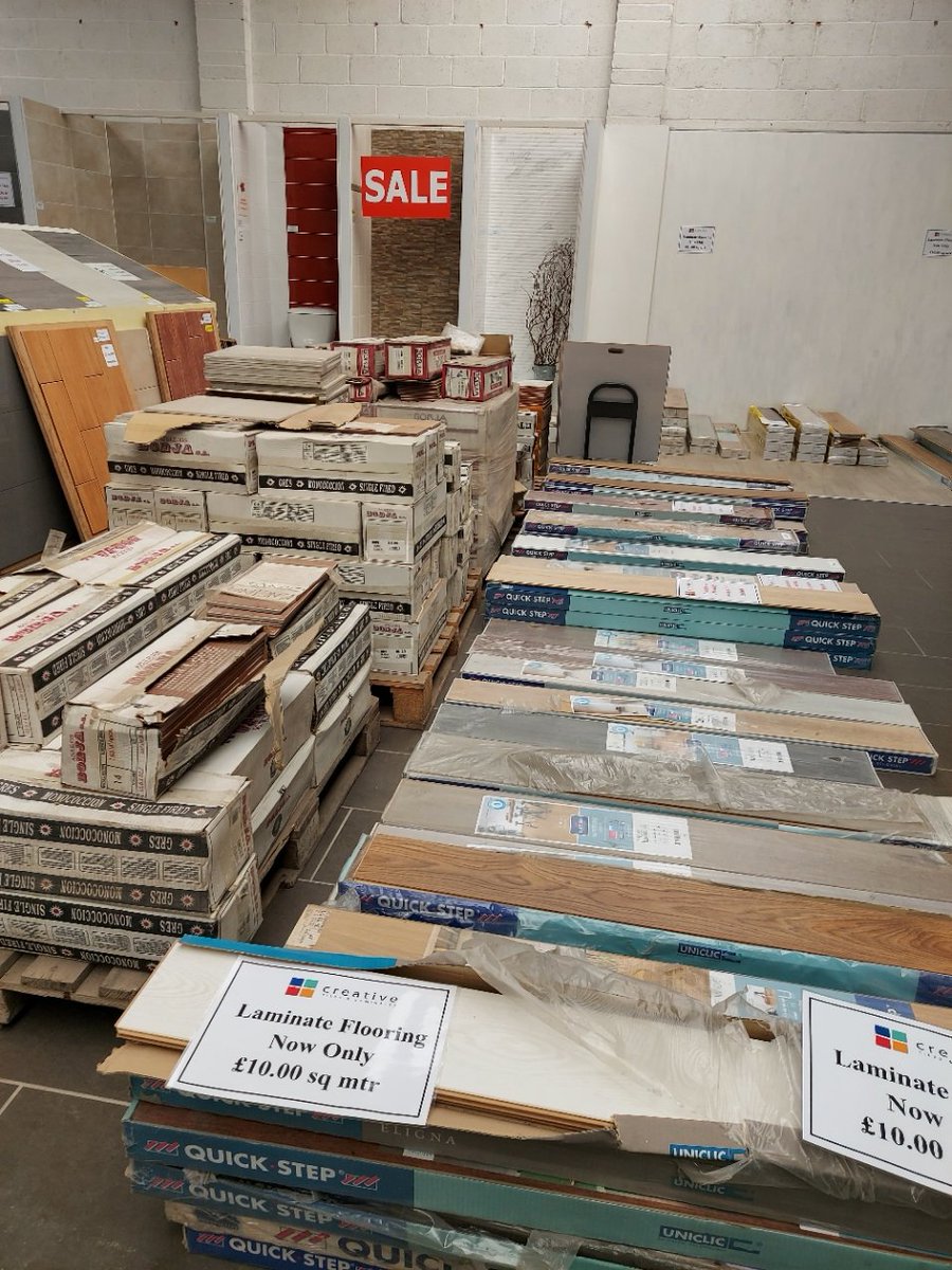 Closing Down Sale now on at Creative Tiles &amp; Laminates showroom, West Bromwich Rd, Tame Bridge, Walsall WS5 4AL

Grab a bargain whilst stocks last. Click &amp; Collect available. Open Mon-Fri 8am to 5pm &amp; Sat 10am-4pm

#tilesale #tilesales #tilesaleonnow #closingdownsale #cheaptiles