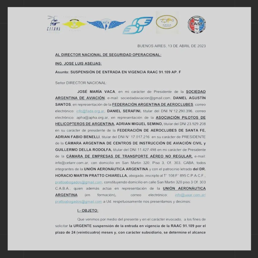 Sociedad Argentina de Aviación tweet media