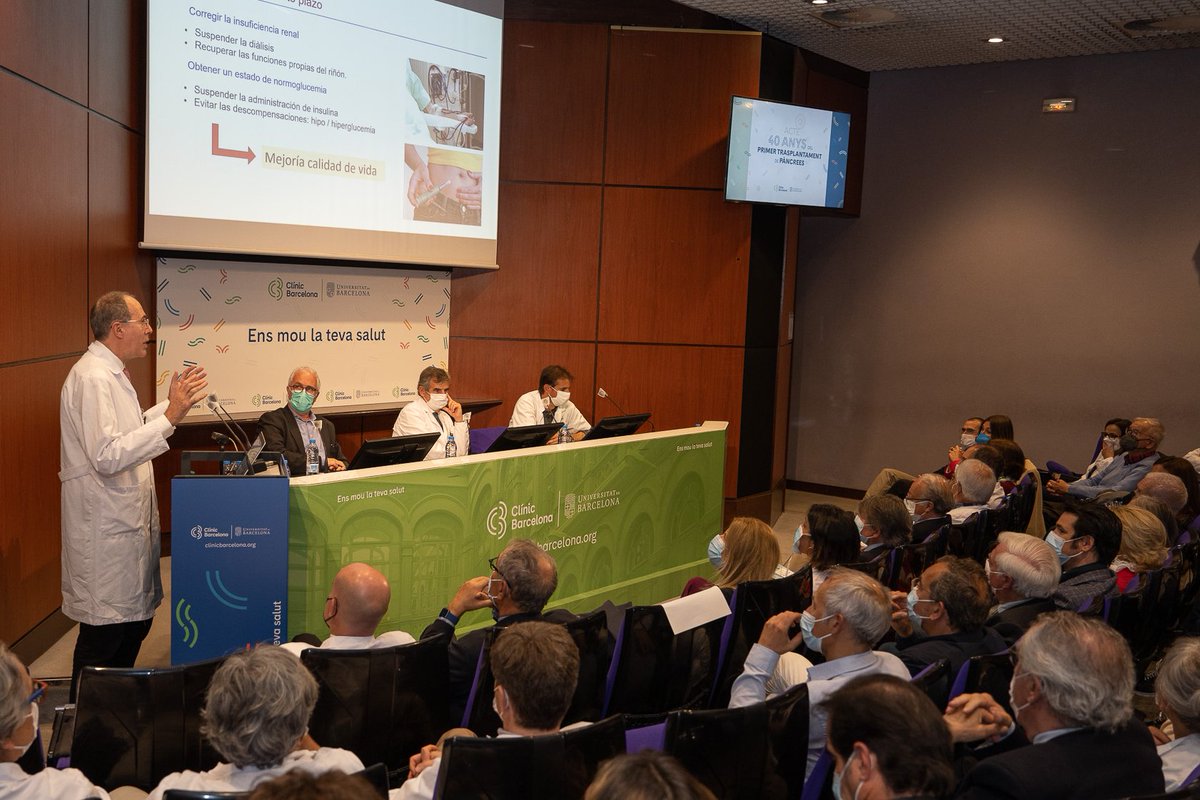 hospitalclinic's tweet photo. 🎊Avui hem celebrat al #CLÍNIC els 4⃣0⃣ anys del primer trasplantament de pàncrees a Espanya.

💪 L'acte posa en valor la feina coordinada dels equips de nefrologia, cirurgia general i digestiva, urologia, anestesiòlegs, immunologia i infermeria.

➕Info👉https://t.co/6D5Y9tN9aN https://t.co/91W87We5qT