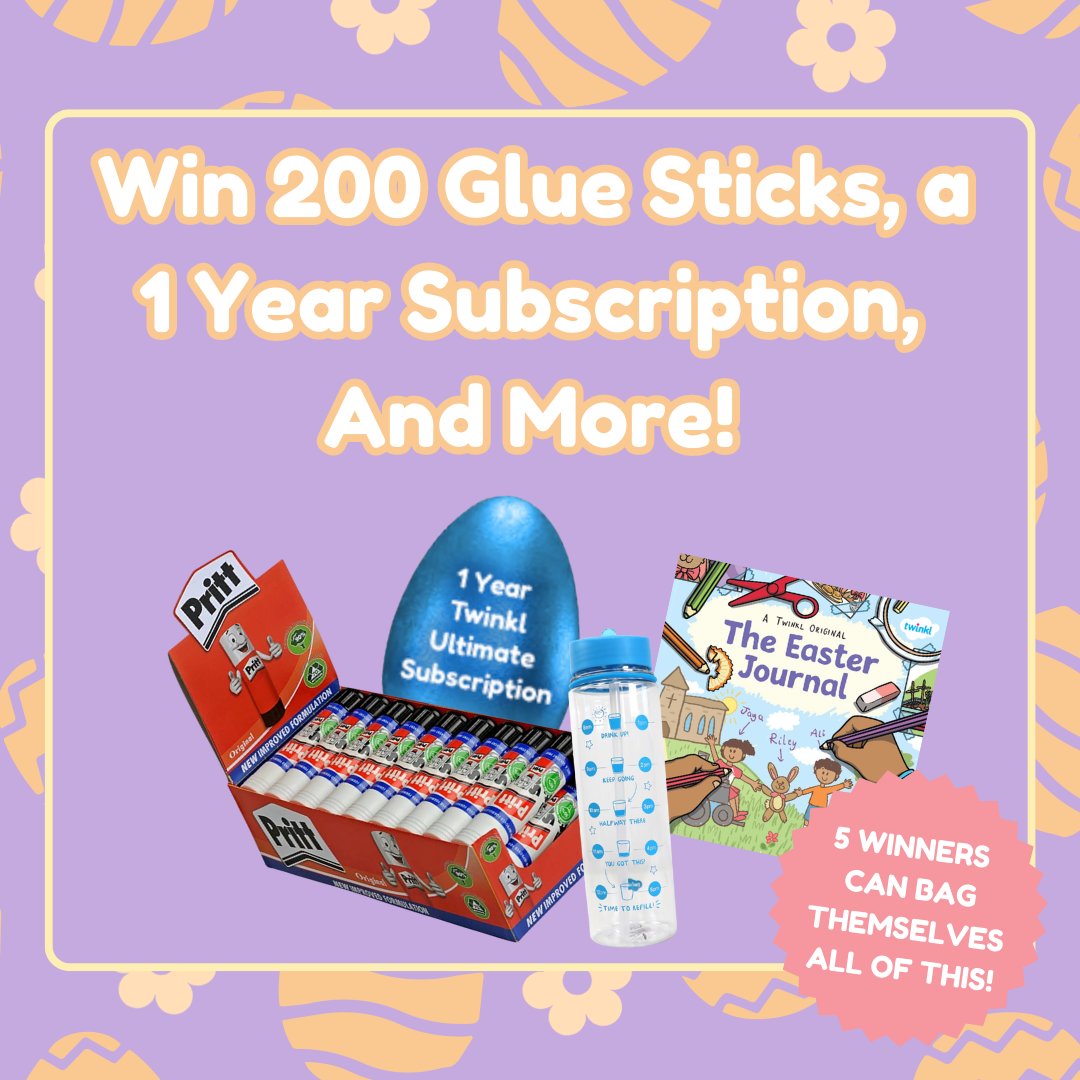 twinklresources's tweet photo. 🌟 WE'RE GIVING AWAY 200 GLUE STICKS 🌟

Easter's not over yet! To win this mega-bundle of #TwinklTreats...

🎁 Like &amp; RT
🎁 Follow @twinklresources
🎁 Enter your details here 👉 https://t.co/5hCScuvAYt https://t.co/e5Mlom0B9K