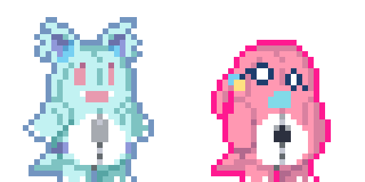 後藤ひとり 「新アニポケ キャラクターのぐるみんあと新種のシモキタザワのすがた#ドット絵 #ア」|まおつーのイラスト