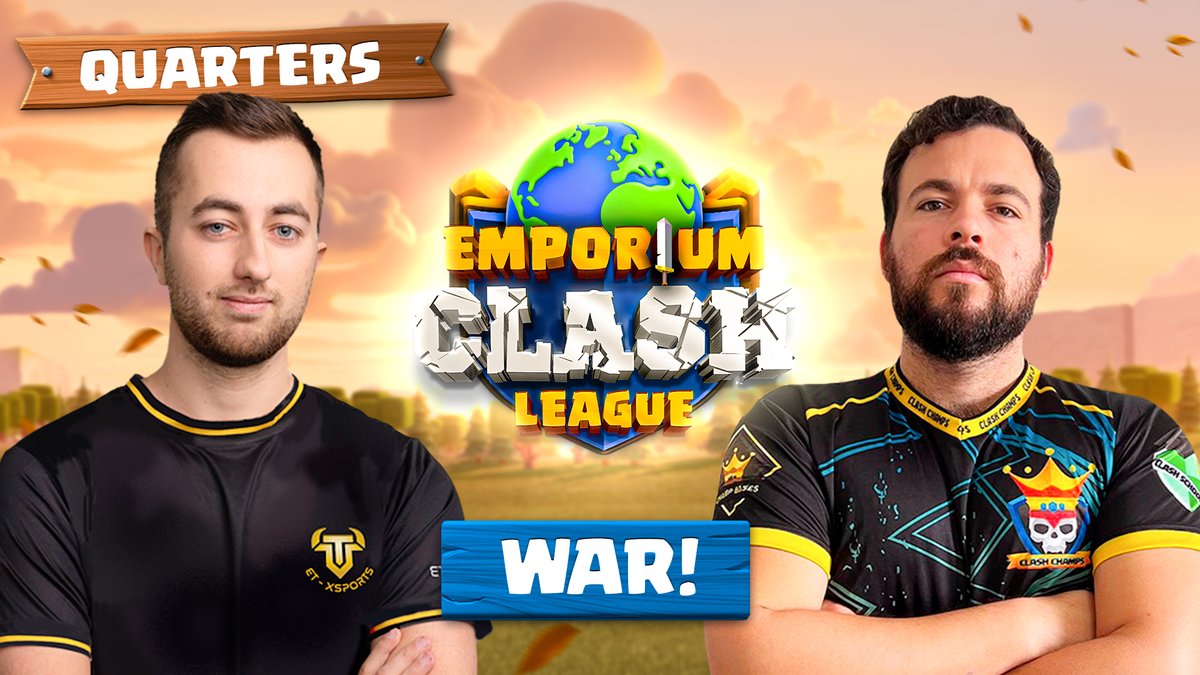 AdamCasts's tweet photo. 🔴 ET-XSPORTS ⚔️ CLASH CHAMPS
ECL Quarter Finals

2 of the top 3 in the World!  What a match up, let's do this!

Twitch: https://t.co/pJZ93TG7CX
YouTube: https://t.co/g7bzkP9dpl

#clashofclans #clashesports #clashlive #time2clash #townhall15 #clashworlds #cocesports #ClashOn https://t.co/1OBBs0p85i