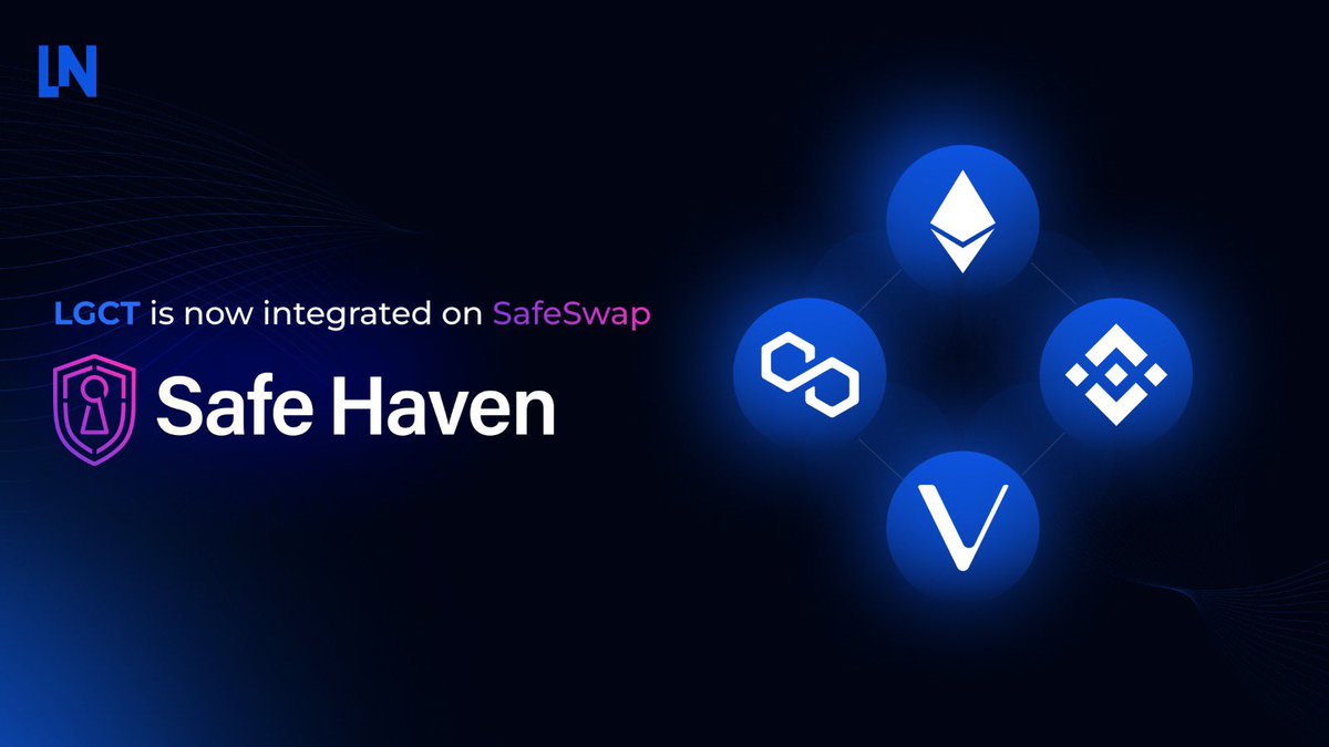 📢Bridge your LGCT token with SafeSwap.

Legacy Network and <a href="/SafeHavenio/">Safe Haven (SHA)</a> have partnered to make LGCT multi-chain 🤩

From now on, you can easily bridge LGCT between VeChain, Binance Smart Chain, Ethereum and Polygon either, by using the SafeSwap dashboard, or soon directly in the
