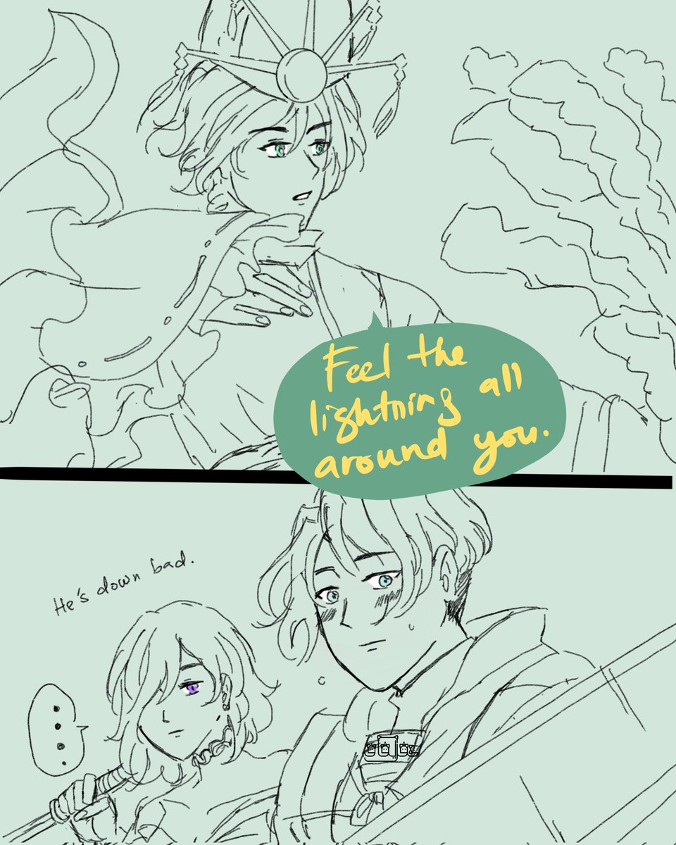 capripuff's tweet photo. #OctopathTraveler2 when you swore to be his Godsblade but weren't prepared for his Conjurer outfit change #knightlight #crimenos #クリテメ https://t.co/RfzmhS7J6P