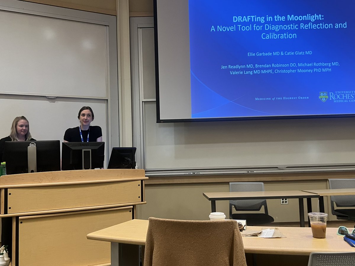 Hospitalists @CatieGlatz and <a href="/Ellie_GarbadeMD/">Ellie Garbade MD</a> share the DRAFT tool for promoting reflection on clinical reasoning, calibrating confidence in working diagnoses, and prompting recognition of bias triggers. #negea23 @URMC_DeptMed <a href="/mooneymed/">Chris Mooney</a> <a href="/roc_night/">RocNightDoc</a> @ValerieLangMD <a href="/jenreadlynn/">Jen Readlynn, MD, FHM (she/her)</a>