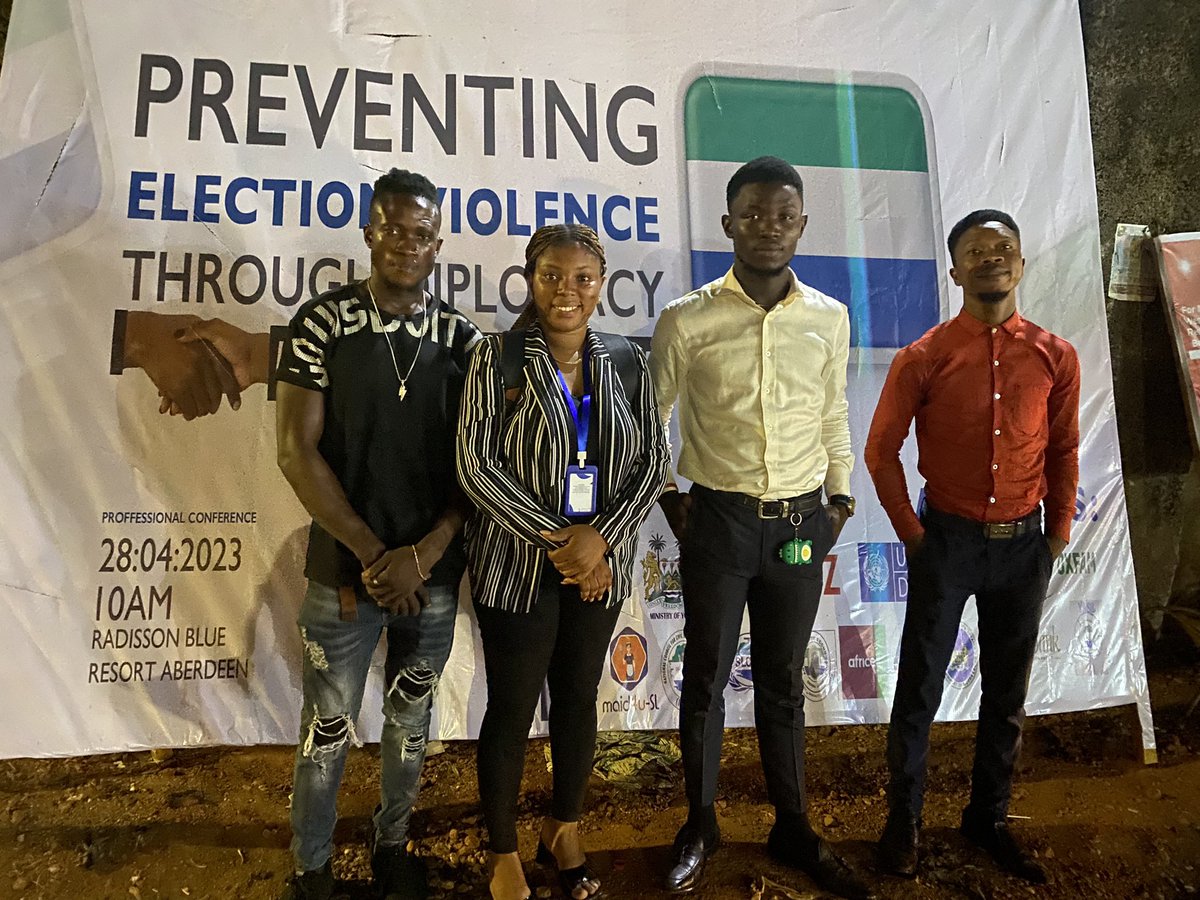 Rhiamjay's tweet photo. In an effort to ensure @WestAfricaWome2 #peacecampaign  we have these banner right across #SierraLeone. https://t.co/2rGIoGTiY3
