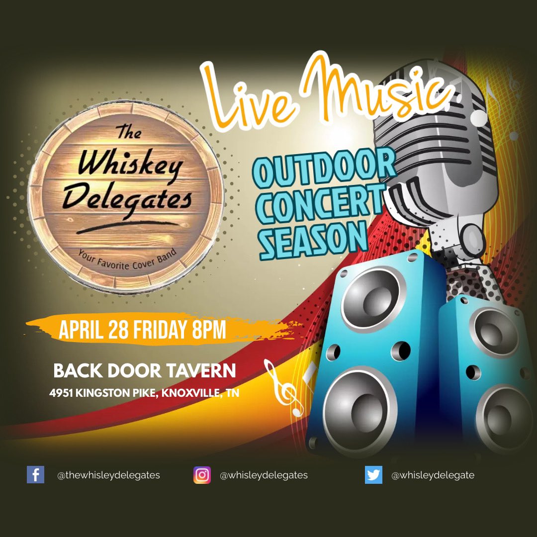WhiskeyDelegate's tweet photo. Come party with us at The Back Door Tavern Friday the 28th! https://t.co/gTDcqeFhvf
