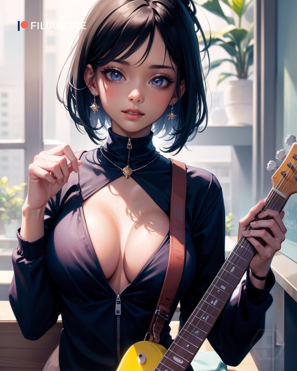 filianore_ai's tweet photo. Get ready to rock with this talented guitar-playing waifu! 🎸🎧
.
.
.
.
#MusicianWaifus #TalentedGirls #guitarist #guitar #music #guitarplayer #musician #rock #guitarsolo #singer #metal #guitars #rocknroll #electricguitar #stablediffusion #aiillustration #waifu https://t.co/6b8SBvSDzV
