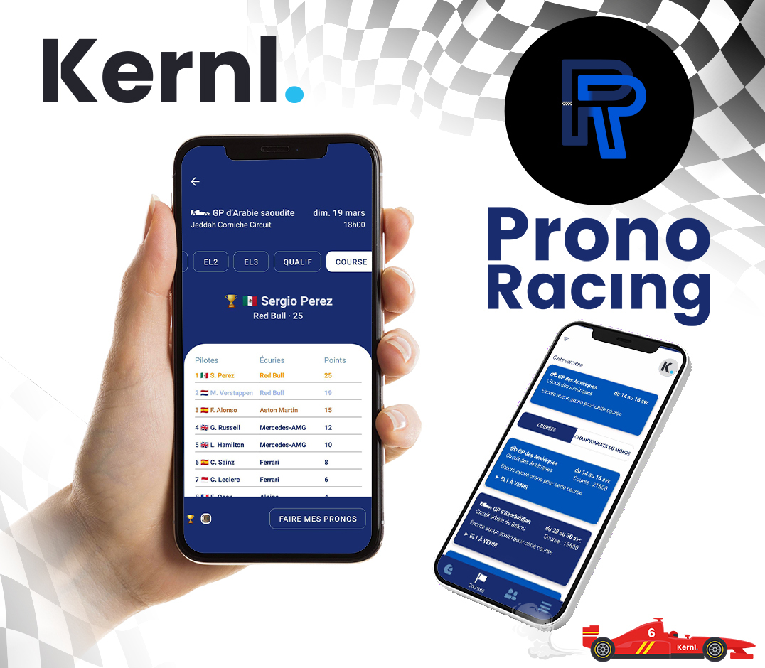 Prono Racing, vous connaissez ? 🏎️
Cette application vous permet de faire des pronostics entre amis sur les courses de Formule 1 et GP Motos ! Pour ça, rien de plus simple, vous téléchargez l'application, vous vous créez un compte en quelques clics, et c'est parti ! 🙃