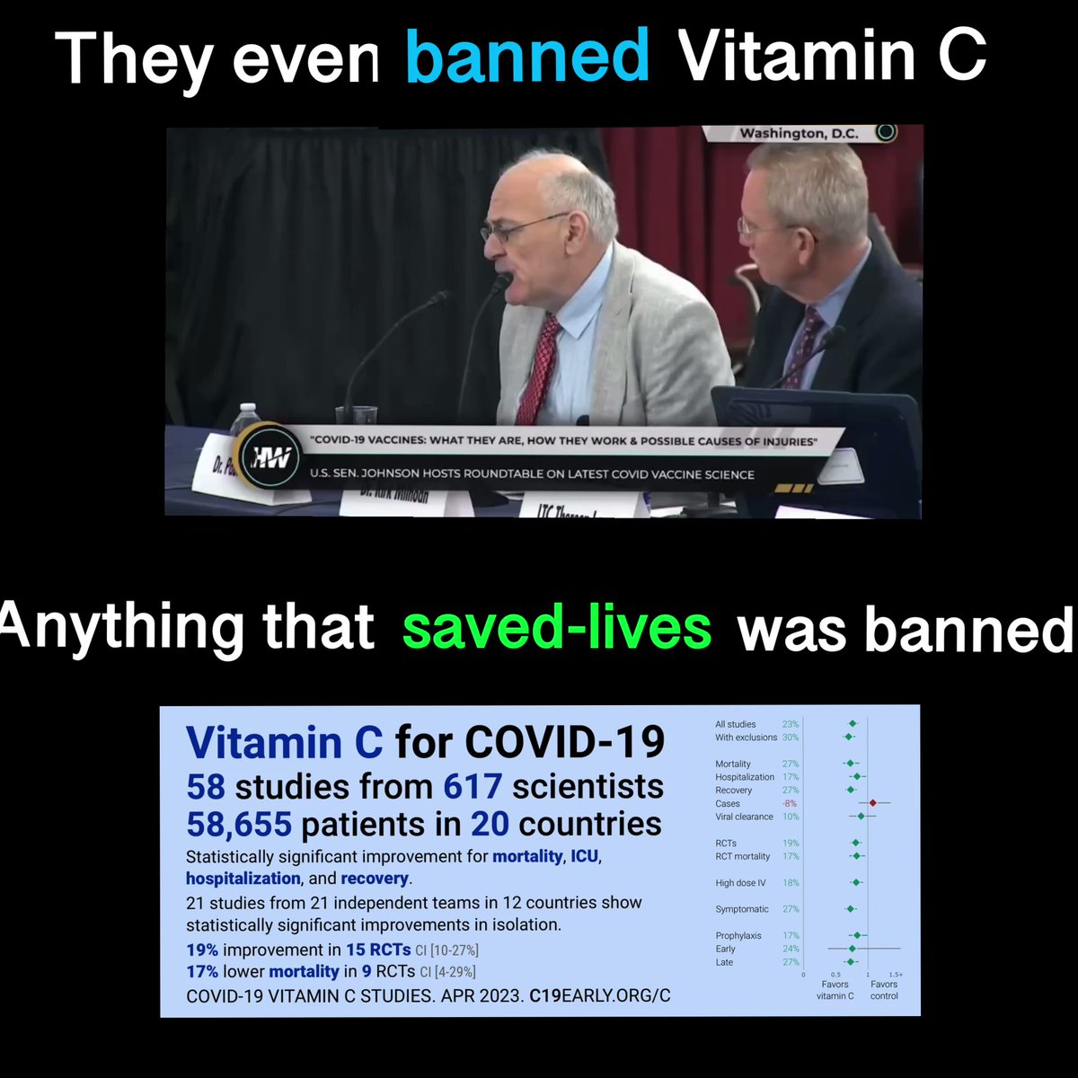 craigkellyAFEE's tweet photo. EVERYTHING they did had the purpose/effect of killing more people. 

It’s as though they were trying to increase deaths to ramp up the scare campaign to minimise ‘Vaccine hesitancy’.

NEW STUDY : Systematic review and meta analysis of vitamin C showing significantly lower mortality for COVID-19 and for sepsis.

https://t.co/hTRxbSLgtH via @CovidAnalysis
