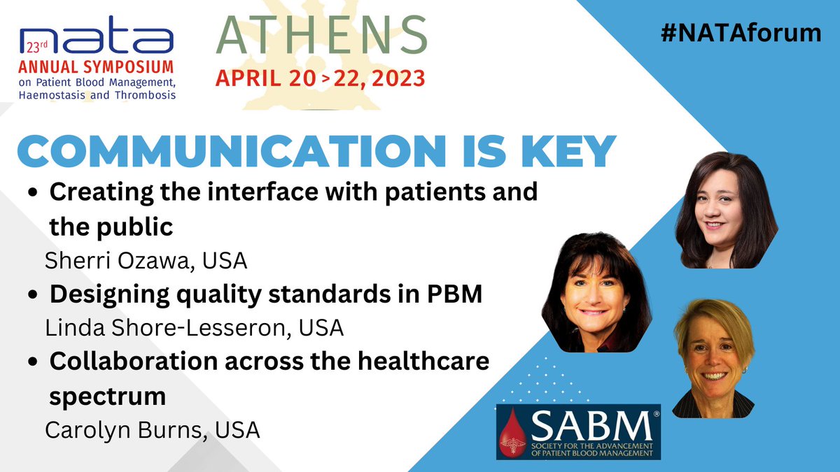 NATA - PBM, Thrombosis and Haemostasis tweet media