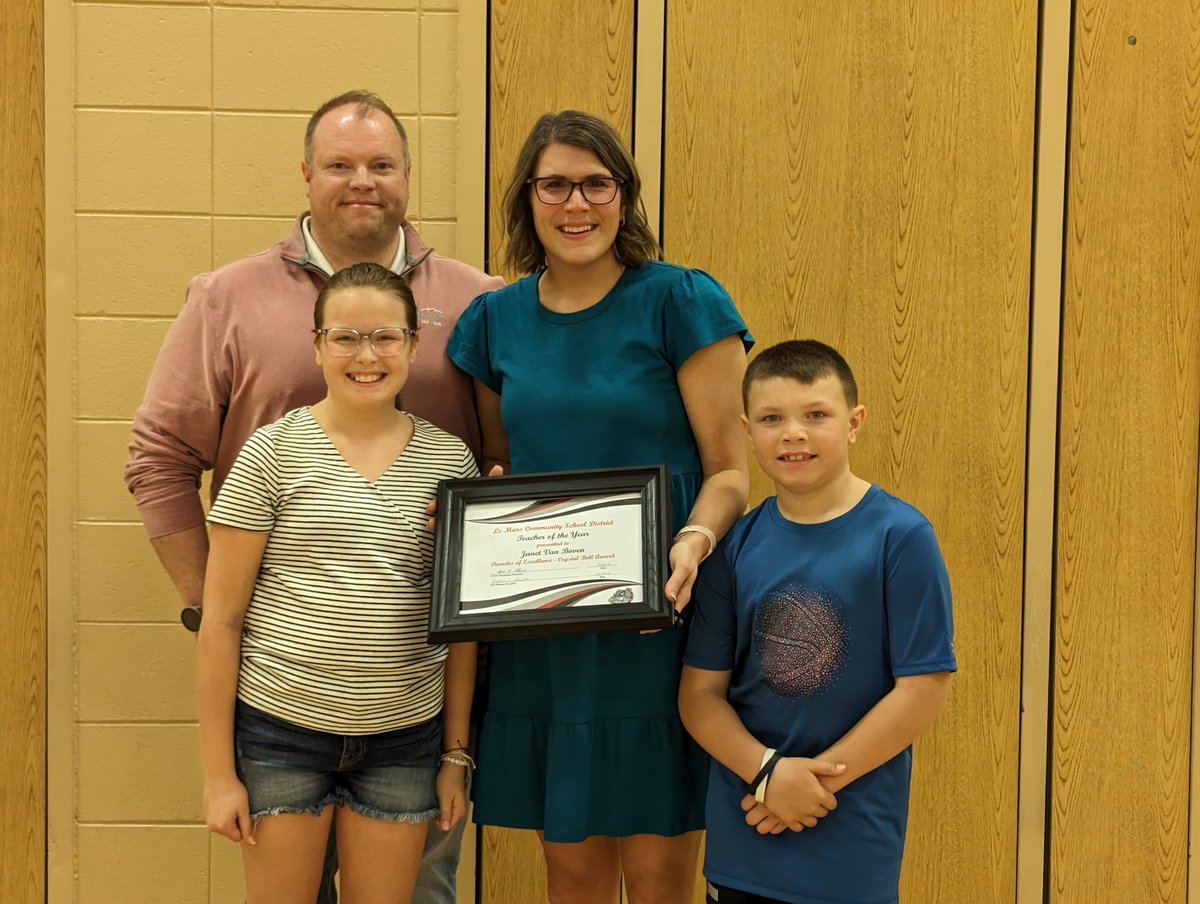 Congratulations to Mrs. Janet VanBoven, Teacher of the Year!  youtu.be/XewtsTwZCko