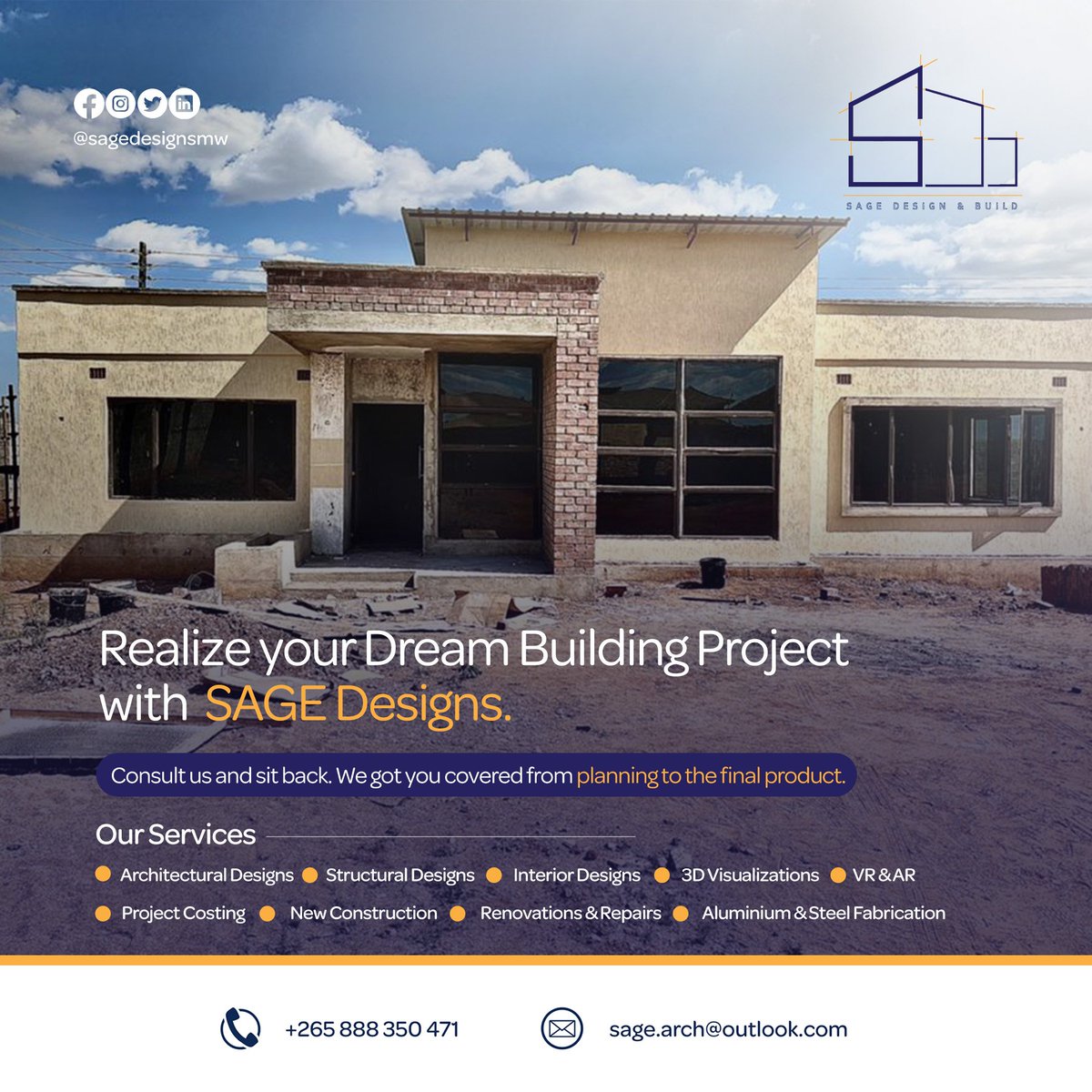SageDesignsMw's tweet photo. From concept to completion, we've got you covered at Sage Designs.

#build #buildingproject #building #concept #architecture #newconstruction https://t.co/dATPv2SYf3