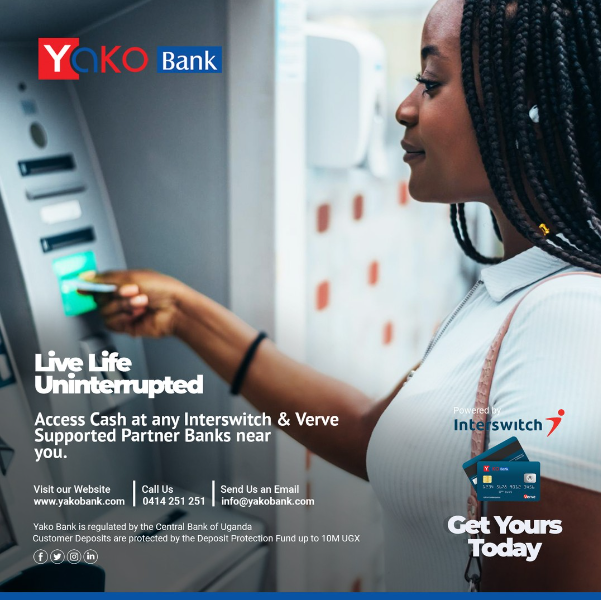 YakoBankUG's tweet photo. The Yako debit card makes you live your life uninterrupted. In case of an emergency, you can conveniently withdraw your money from any Verve &amp; Interswitch partner banks. 
Join us today. 

#yakobank #debitcard https://t.co/9xmEzEw3dr