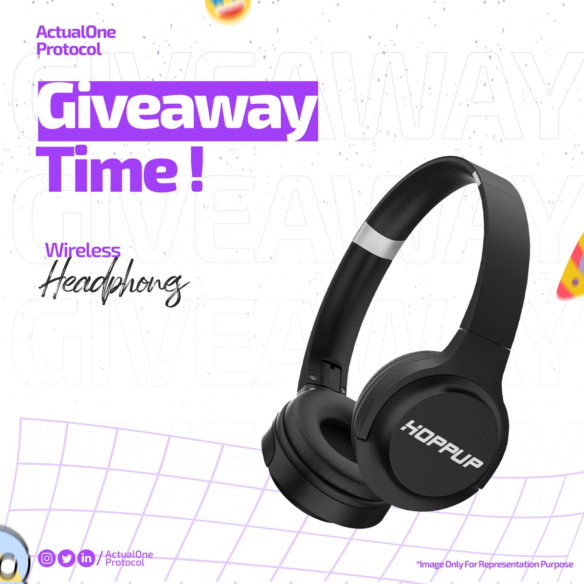 ActualOne 👾 (@actualonexyz) on Twitter photo Celebrating #ActualDay with 7 days giveaway series! 👋
Day 3 ✅️
Wireless Headphone 🎧
How to win:
1. Follow <a href="/ActualOnexyz/">ActualOne 👾</a>
2. Tag 3 frens 🫂
3. Retweet 🔁 Celebrating #ActualDay with 7 days giveaway series! 👋
Day 3 ✅️
Wireless Headphone 🎧
How to win:
1. Follow <a href="/ActualOnexyz/">ActualOne 👾</a>
2. Tag 3 frens 🫂
3. Retweet 🔁