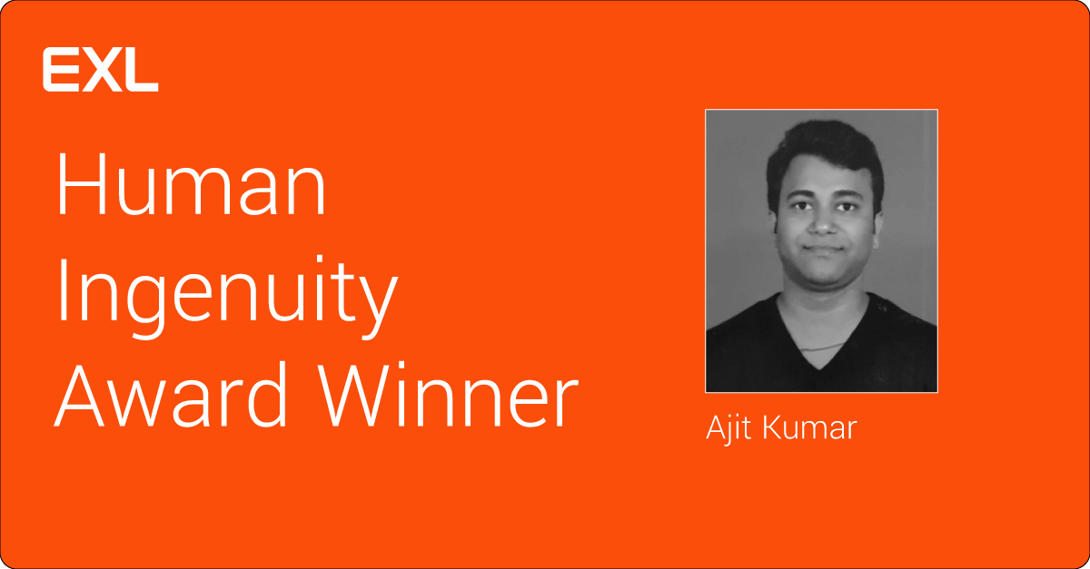 exl_service's tweet photo. EXL Health celebrates excellence and congratulates Ajit Kumar for being named the Human Ingenuity Award winner in Q1.
#HumanIngenuityinAction #MakeSenseofData #DriveYourBusinessForward #PartnerYourWay https://t.co/iA2zDYDKgY