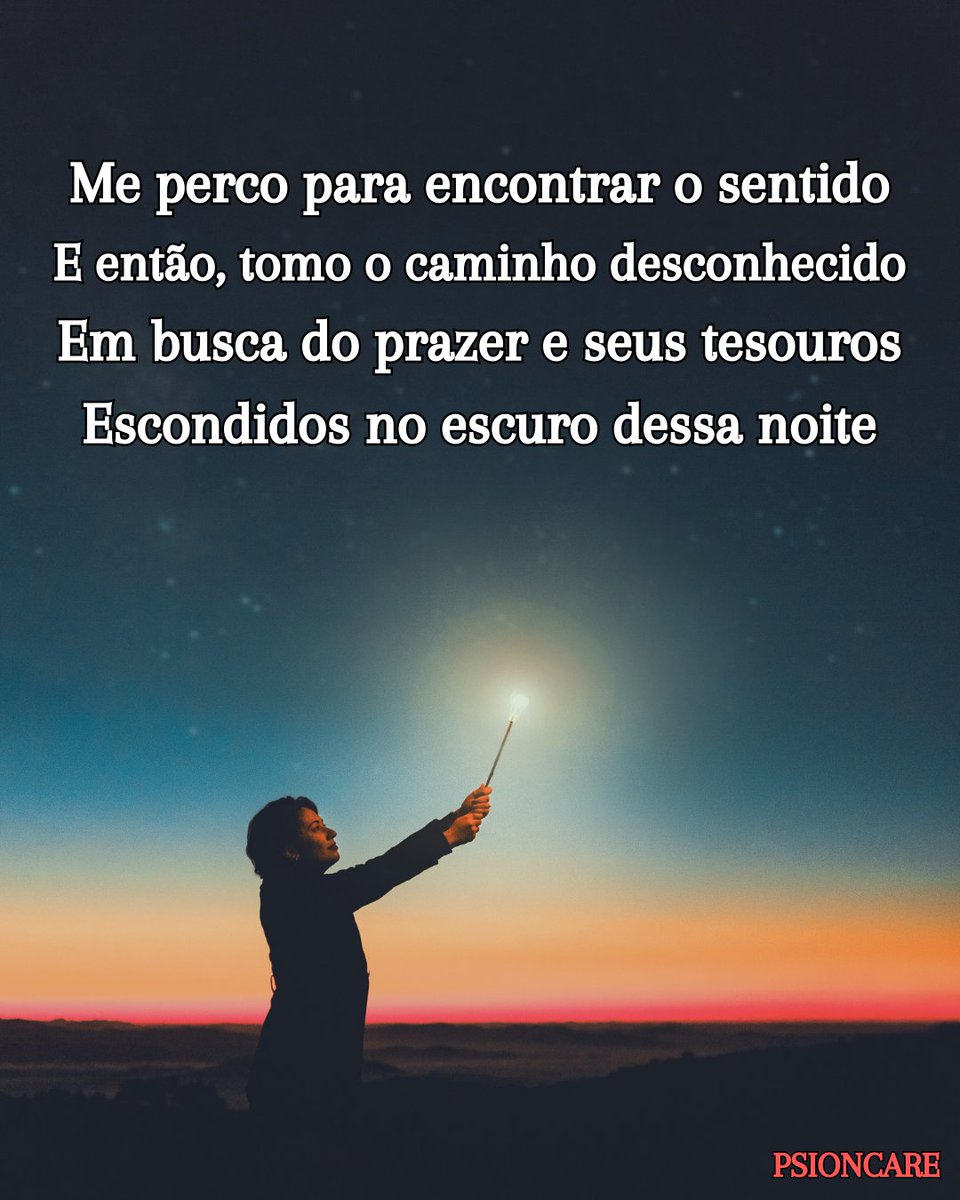 psioncare's tweet photo. "Me perco para encontrar o sentido
E então, tomo o caminho desconhecido
Em busca do prazer e seus tesouros
Escondidos no escuro dessa noite"
_
#Poesia #Poemia #Texto #Amor #Sentimento https://t.co/u2V6WGOvFW