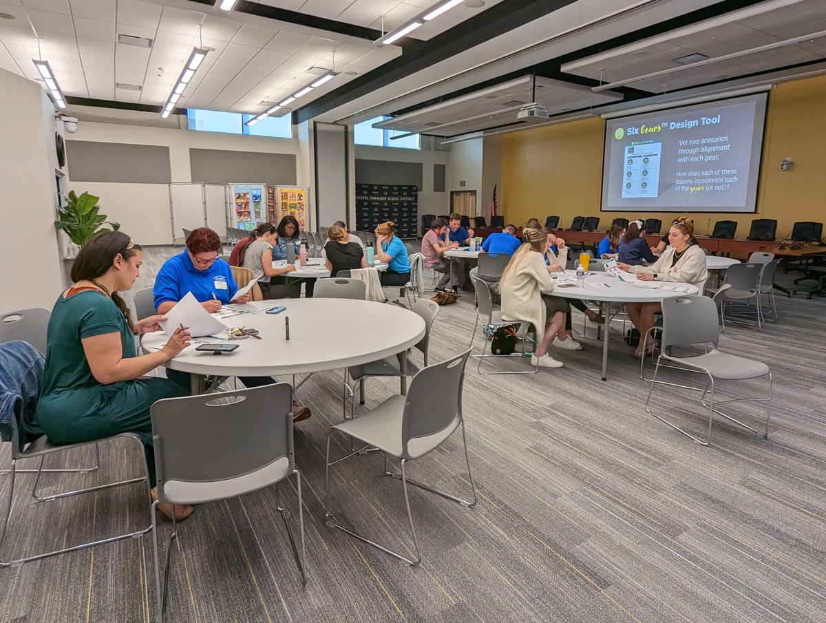 julia_skolnik's tweet photo. Feeling extra #Tigerstrong this week π―! Two teams of K-12 educators from @BristolTwpSD rocked learning about the brain and innovating ways to boost student learning and engagement this week. Amazing work induction team and #TrumanThinkTank team! ππΌπ§ β‘#btsdproud #sixgears https://t.co/9vsCM19uxX