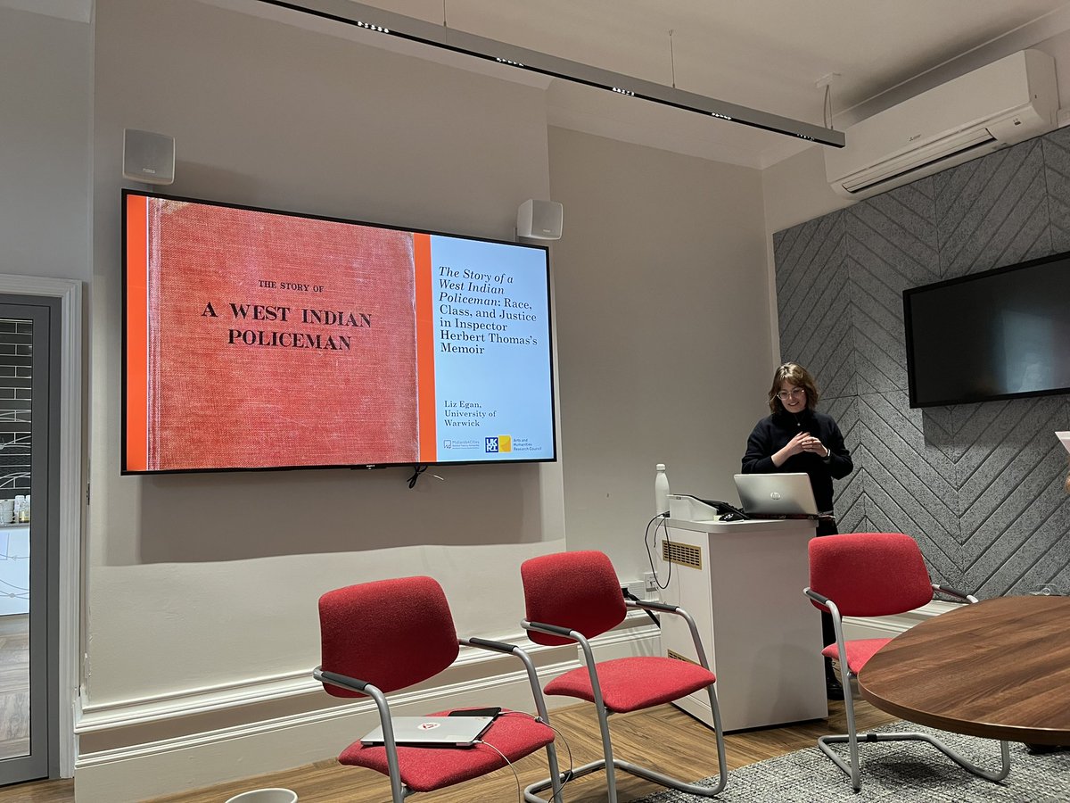 The first paper for our final session is by Dr. Liz Egan, University of Warwick, titled, ‘The story of a West Indian Policeman’. @EllenCSSmith #universityofleicester