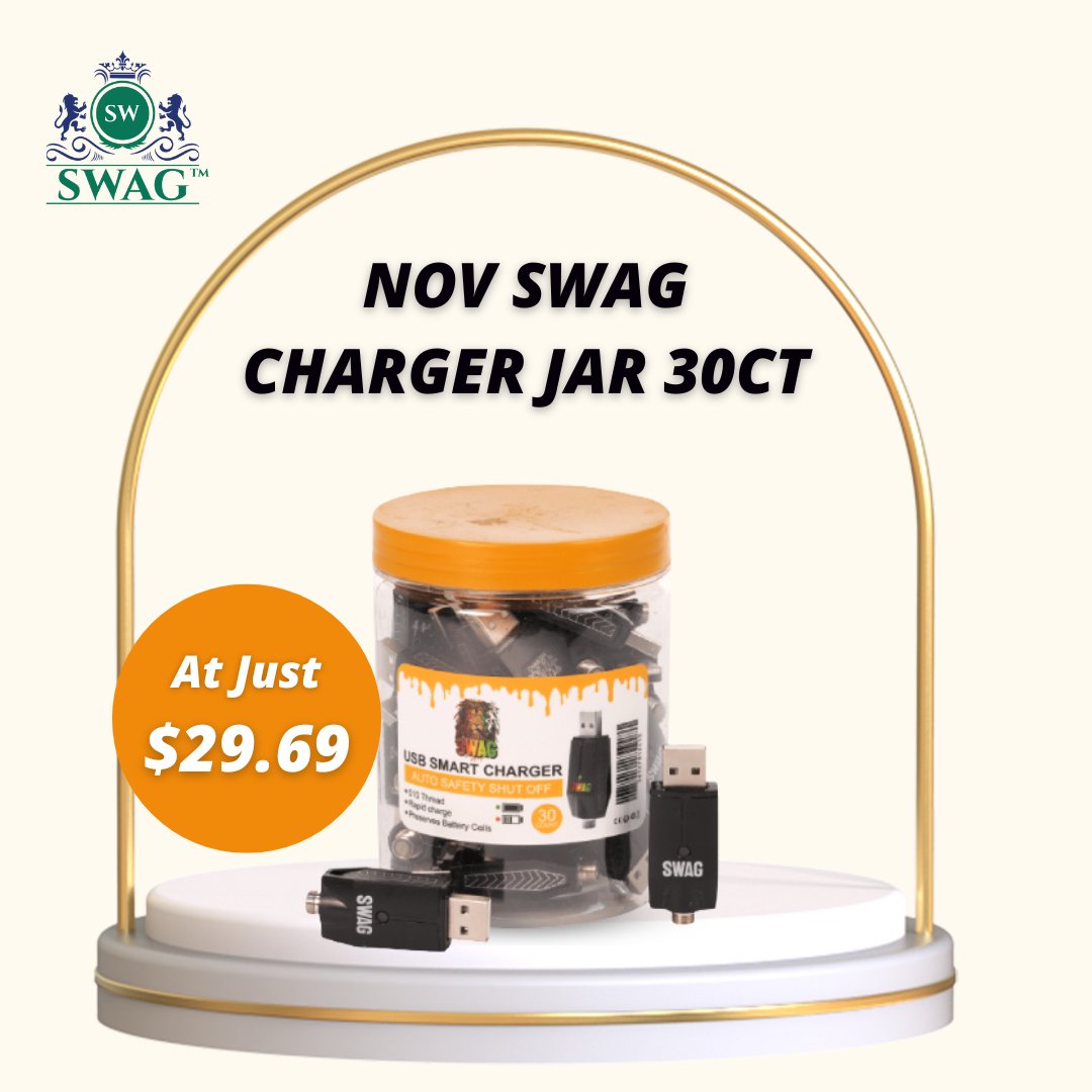 Keep your devices charged on the go with the Nov Swag Smart Charger Jar!
Buy Now- swagstoreusa.com

 #swagstoreusa #swagcbd #swagcbdproducts #novswag #smartchargerjar #staycharged #batterylife #battery #vape #cbd #cannabiscommunity