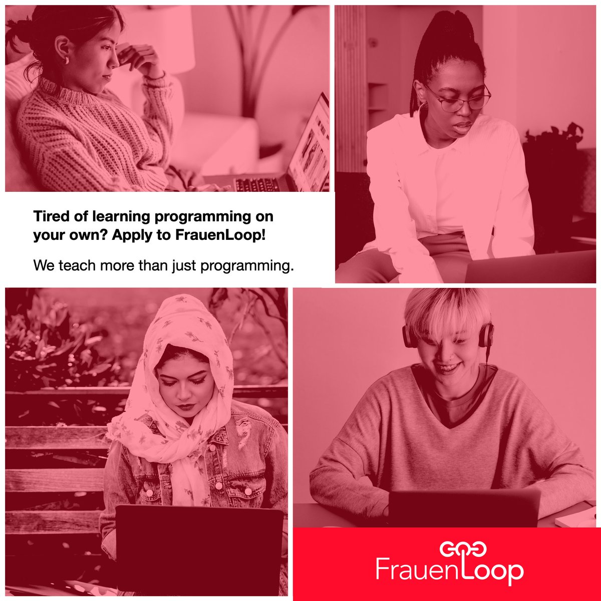 As public focus on “AI” intensifies, efforts to advance DE&amp;I are being forgotten. But for more than half of the public, access and equity is not a fad. If you're interested in web programming, data analysis or software test automation, apply to FrauenLoop! forms.gle/o2TEcjwhCWPD6K…