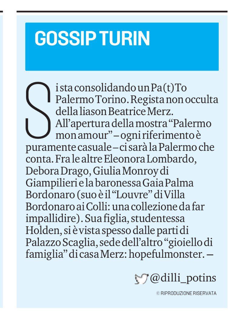 si sta consolidando il PA(t)TO #Palermo #Torino 
#gossipturin è in edicola su <a href="/LaStampa/">La Stampa</a> <a href="/TorinoSette/">Torino Sette</a>