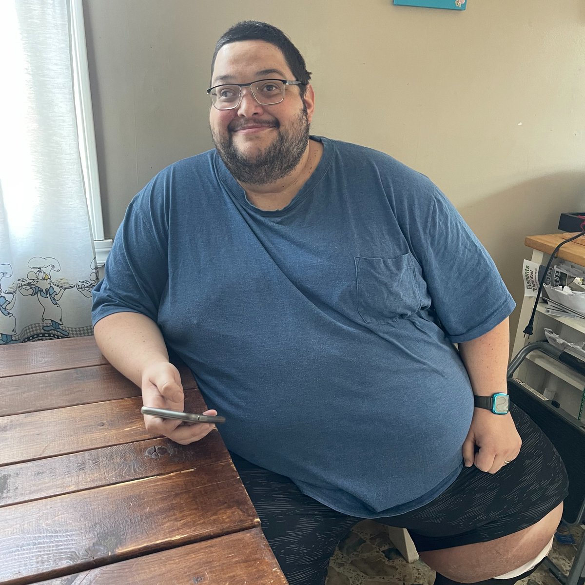 Maritime Noon (@cbcmaritimenoon) on Twitter photo Today, we'll bring you the personal story of <a href="/ChefBonesNS/">Derrick Bona</a> in Eastern Passage, NS. In January, when he likely weighed close to 600 pounds or 272 kilos, he decided the time had come to finally address his weight. Don't miss his inspirational story today! Today, we'll bring you the personal story of <a href="/ChefBonesNS/">Derrick Bona</a> in Eastern Passage, NS. In January, when he likely weighed close to 600 pounds or 272 kilos, he decided the time had come to finally address his weight. Don't miss his inspirational story today!