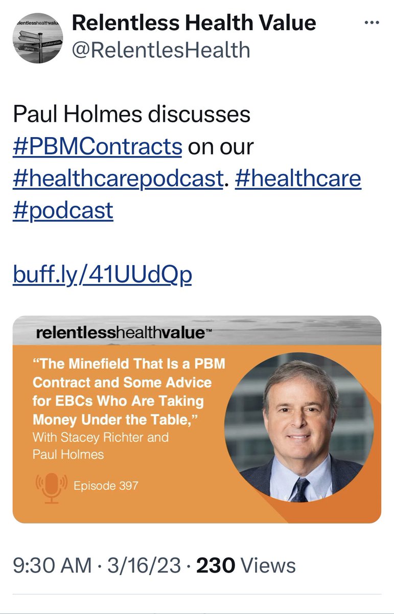 Nenaadvocacy's tweet photo. After #PBMs/#PBC overpricing the Pharmacy benefits by 30-40% to employer groups in 60-80 pages of opaque, contractual bamboozling mumbo-jumbo, they suddenly want to give that up? Listen to @RelentlesHealth Episode397 w stellar #ERISA attorney #PaulHolmes https://t.co/VRoumxYb2b https://t.co/5J6gjAsmD0