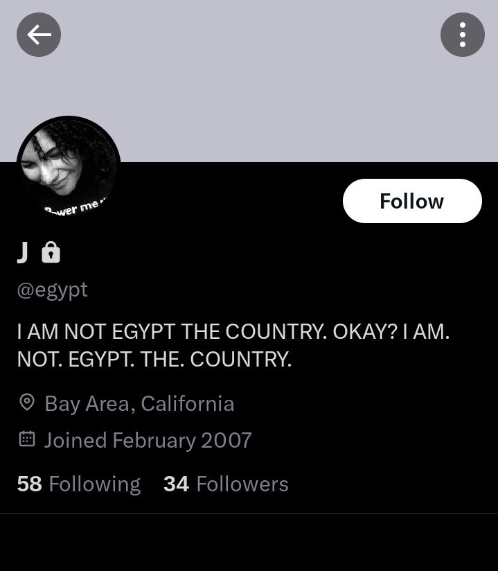 Retweet if you have more followers than Egypt