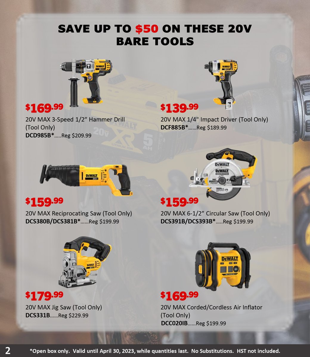 NLDistributors's tweet image. Spring into action with DeWalt! Get the tools you need to tackle any project during our April Tools Sale.

View our full flyer at: nldistributors.ca

📍 6-8 Mullaly Street, St. John’s
📲 (709) 726-5300

#DeWalt #AprilTools #DIY #HomeImprovement #ToolsoftheTrade #ShopLocalNL